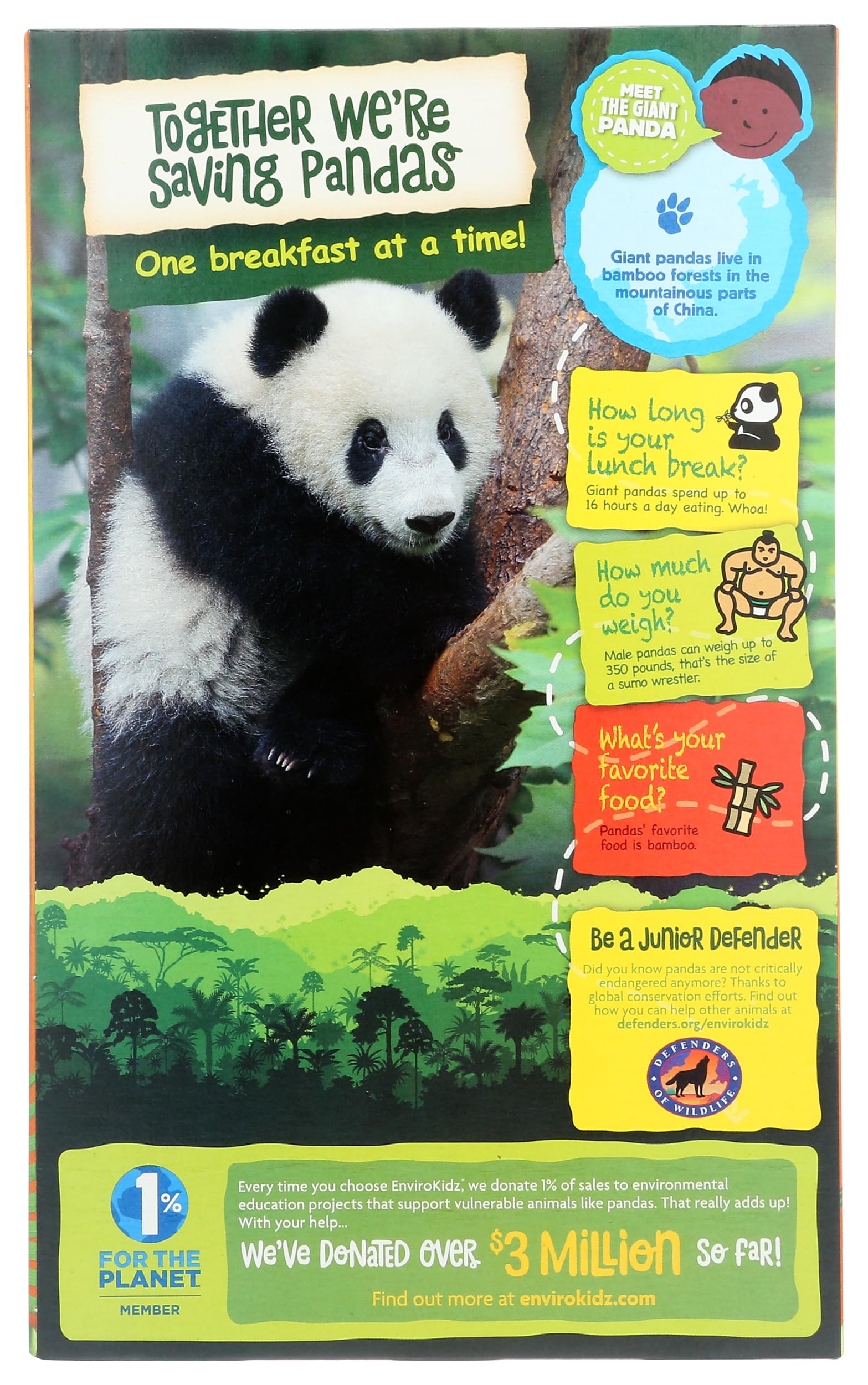 EnviroKidz Peanut Butter Panda Puffs Organic Cereal, 10.6 oz