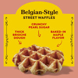 Eggo Frozen Belgian-Style Street Waffles, Frozen Breakfast, Breakfast Food, Buttery Maple Flavor, 7.76oz Box (4 Waffles)
