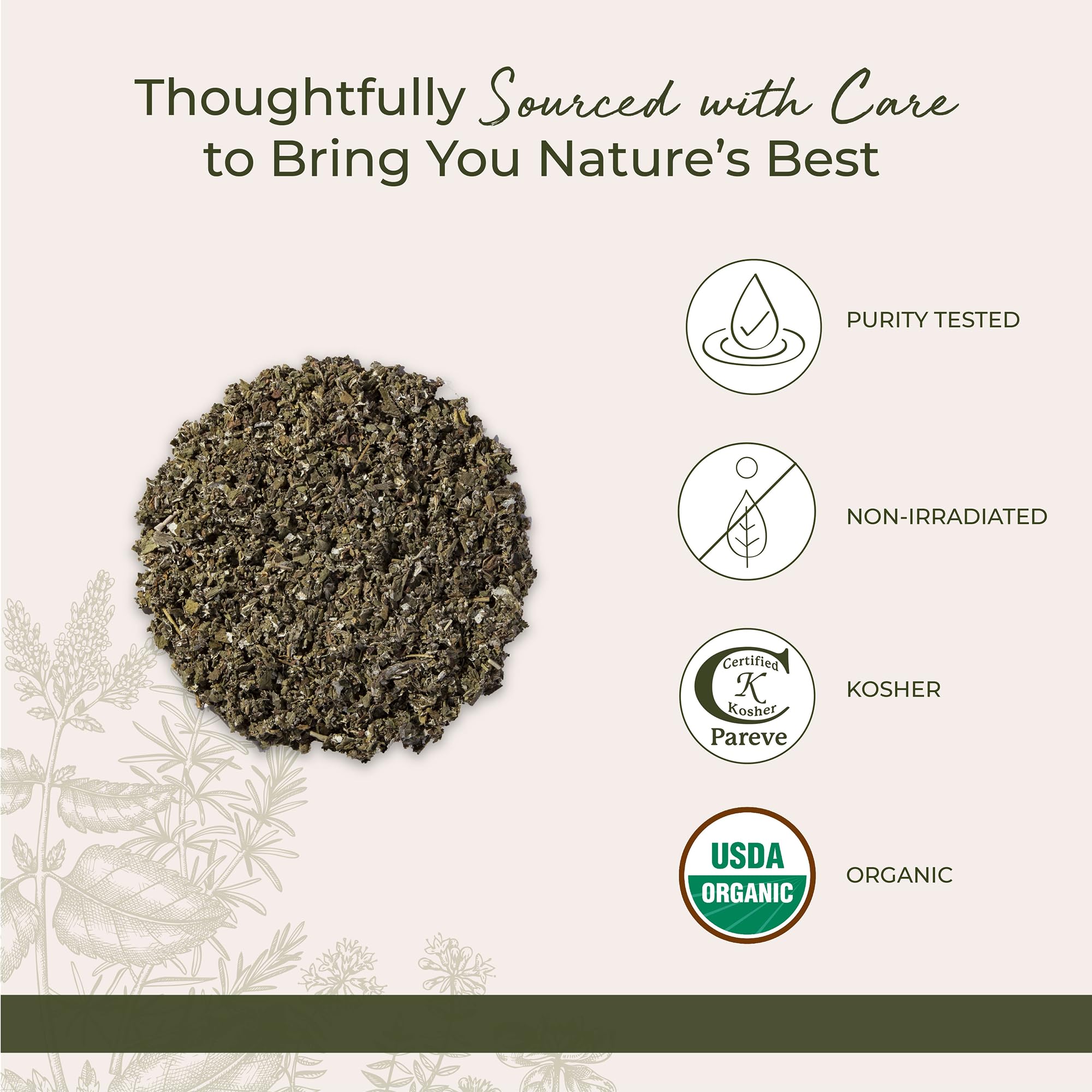 Starwest Botanicals Organic Raspberry Leaf - Herbal Loose Leaf Tea, Caffeine Free Natural Herbs, Pure Dried Raspberry Leaf, Cut & Sifted, Certified