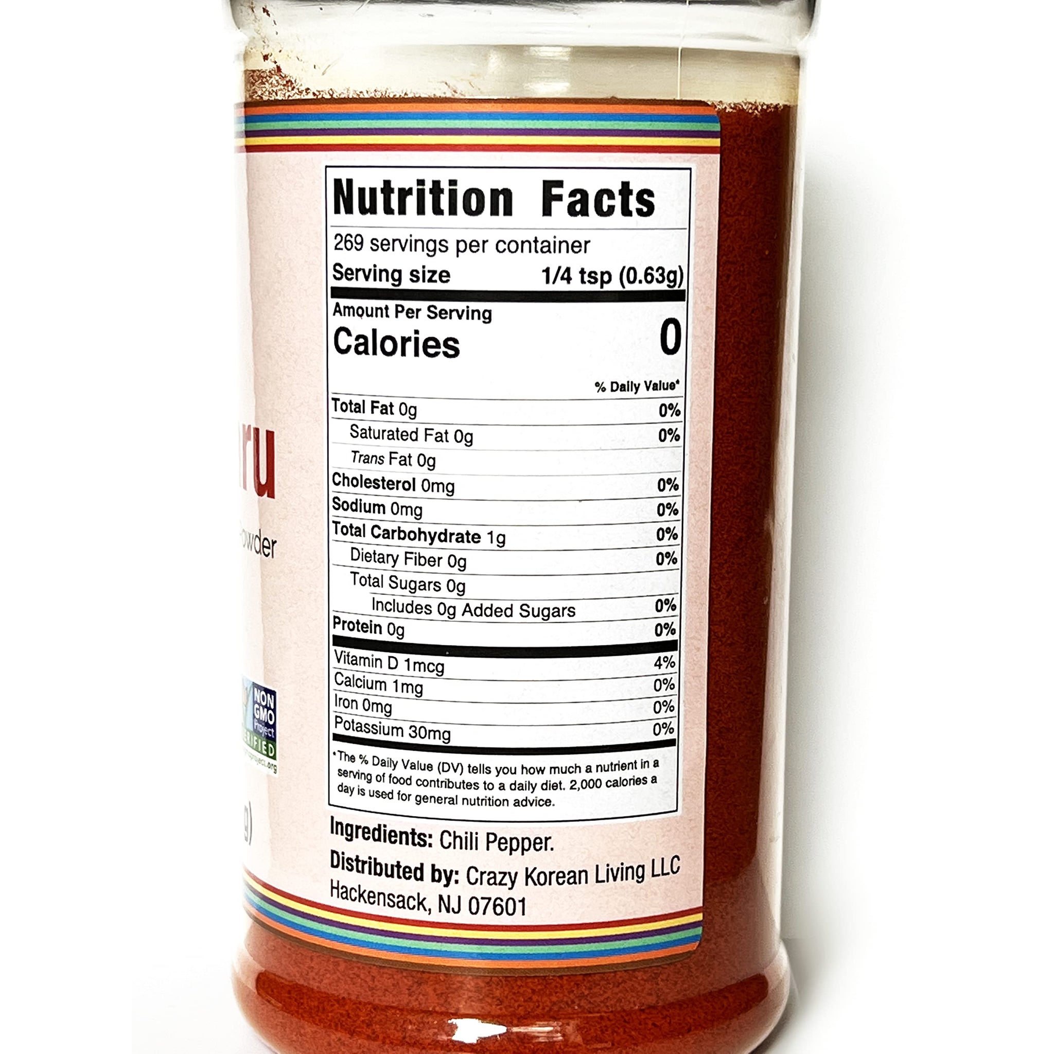 Non-GMO Gochugaru, Kosher, Gluten Free, No additives, Korean Red Pepper Powder, Fine Grind 6 OZ