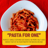 Piccini Organic Penne Pasta for One - High-Protein (20g per box) Single-Serve Italian Pasta Packs | 100% Organic Durum Wheat | Imported from Italy |