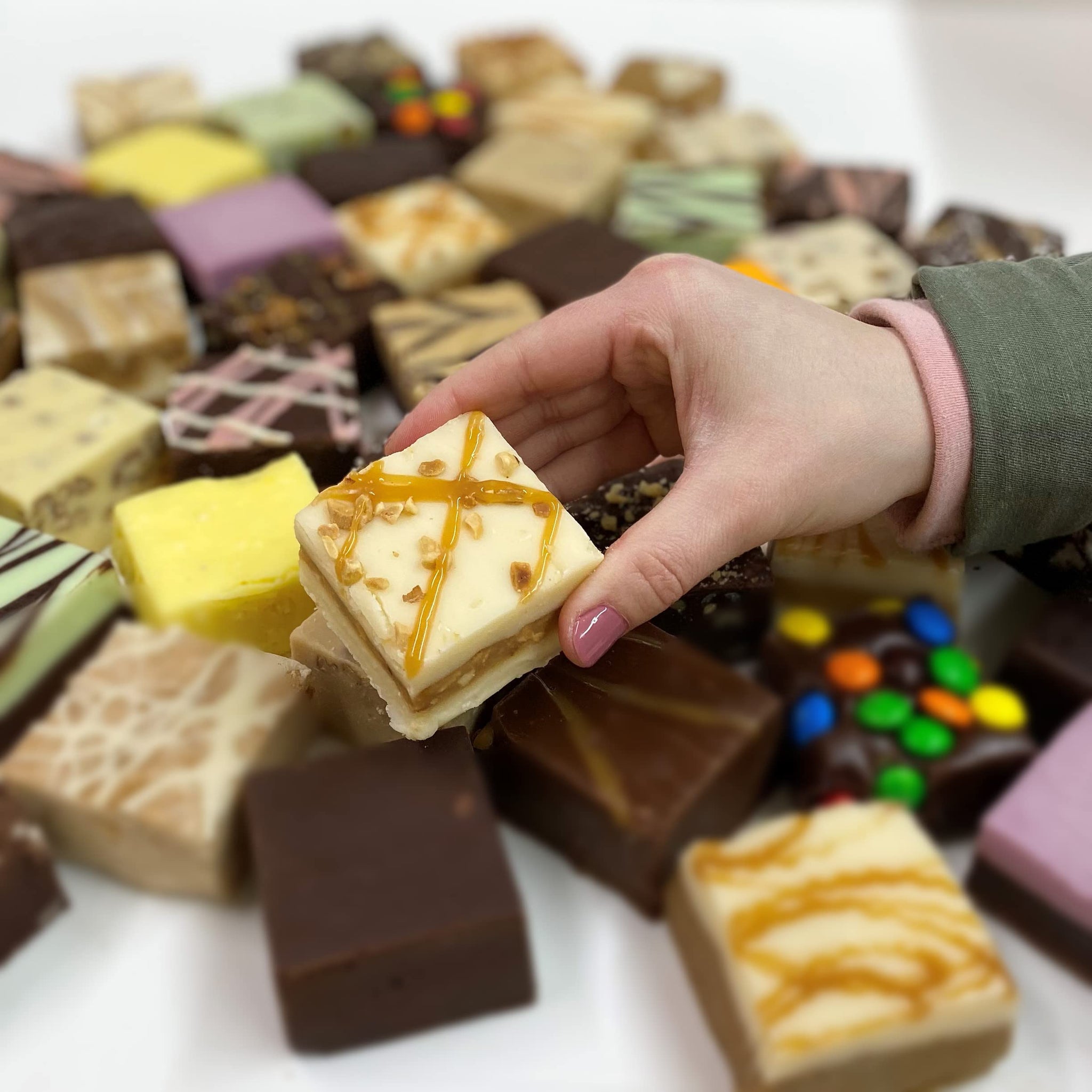 Valley Fudge, Caramel Salted Peanut, Fresh Artisan Fudge, Real Butter, Gourmet Candy, One Pound Package