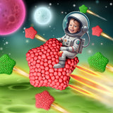 Crunchy Gummy Candy - 1.5 Pound Bag - Sour Chewy Gummy Star Candy with Crispy Shell - Space Candies in Strawberry and Green Apple Flavors by Cosmo