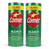 PRENDERE Bathroom Cleaner With Bleach Kit: Two-21 Oz Comet Cleanser With Bleach Plus Microfiber Cleaning Towel - Powerful, Eco-Friendly Comet Powder
