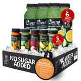 O2 Living Juice Cold Pressed Drink - Green Vitality Organic Juice Variety Pack - No Added Sugars or Water, Naturally Sweetened from Fruits, Rich in