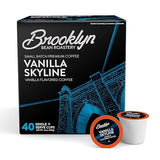 Brooklyn Beans Vanilla Skyline Gourmet Coffee Pods - Compatible with Keurig K Cup Brewers Including 2.0 Machines, 40 Count, Rich and Creamy Vanilla