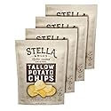 Stella & Milo's Kettle Cooked Beef Tallow Potato Chips, Seed Oil Free Chips Made with Grass Fed Beef Tallow, Original Flavor, 5 oz 4-pack
