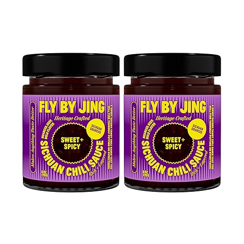 FLYBYJING Sweet + Spicy Sichuan Chili Sauce: Premium Sweet Chili Oil for Drizzling, Stir Fry & Marinades - Tangy, Savory, Vegan Hot Sauce - Good on