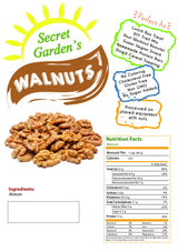 Secret Garden`s California Walnuts,Natural, No Shell Halves and Pieces Packed in resealable Bags(1 LB)