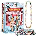 24 Pack of Candy Necklaces Individually Wrapped, Nostalgic Easter Candy Jewelry, Perfect for Party Favors, Pinata Fillers and Goodie Bags, Packed in a