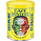 Café Bustelo Espresso Style Dark Roast Ground Coffee, Limited Edition Game Face Design, Tattoo Kit Included, 10 Oz. Can