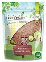 Food to Live - Brown Flax Seeds, 8 Ounces - Raw Whole Flaxseed, Kosher, Vegan, Bulk. Rich in Omega-3 Fats. Great for Salads, Baked Goods, Smoothies
