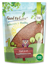 Food to Live - Brown Flax Seeds, 8 Ounces - Raw Whole Flaxseed, Kosher, Vegan, Bulk. Rich in Omega-3 Fats. Great for Salads, Baked Goods, Smoothies