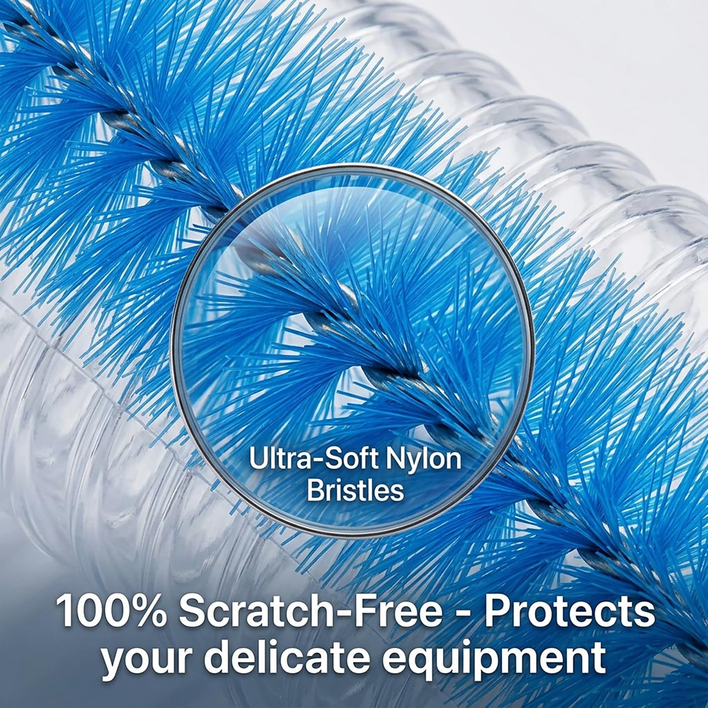 67" Flexible Drain Brush Set, Double Ended Long Hose Pipe Cleaner with 2 Pcs 8.2" Straw Cleaning Brushes, Nylon Tube Cleaner Tool for Refrigerator