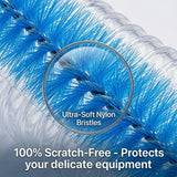 67" Flexible Drain Brush Set, Double Ended Long Hose Pipe Cleaner with 2 Pcs 8.2" Straw Cleaning Brushes, Nylon Tube Cleaner Tool for Refrigerator