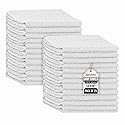 SupremePlus Shop Towels (White, 25-Pack) - Bulk Cleaning Towel in a Bag, Mechanic Cotton Wipes for Car Maintenance, Auto Mechanics & Garage, Wipe