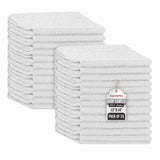 SupremePlus Shop Towels (White, 25-Pack) - Bulk Cleaning Towel in a Bag, Mechanic Cotton Wipes for Car Maintenance, Auto Mechanics & Garage, Wipe