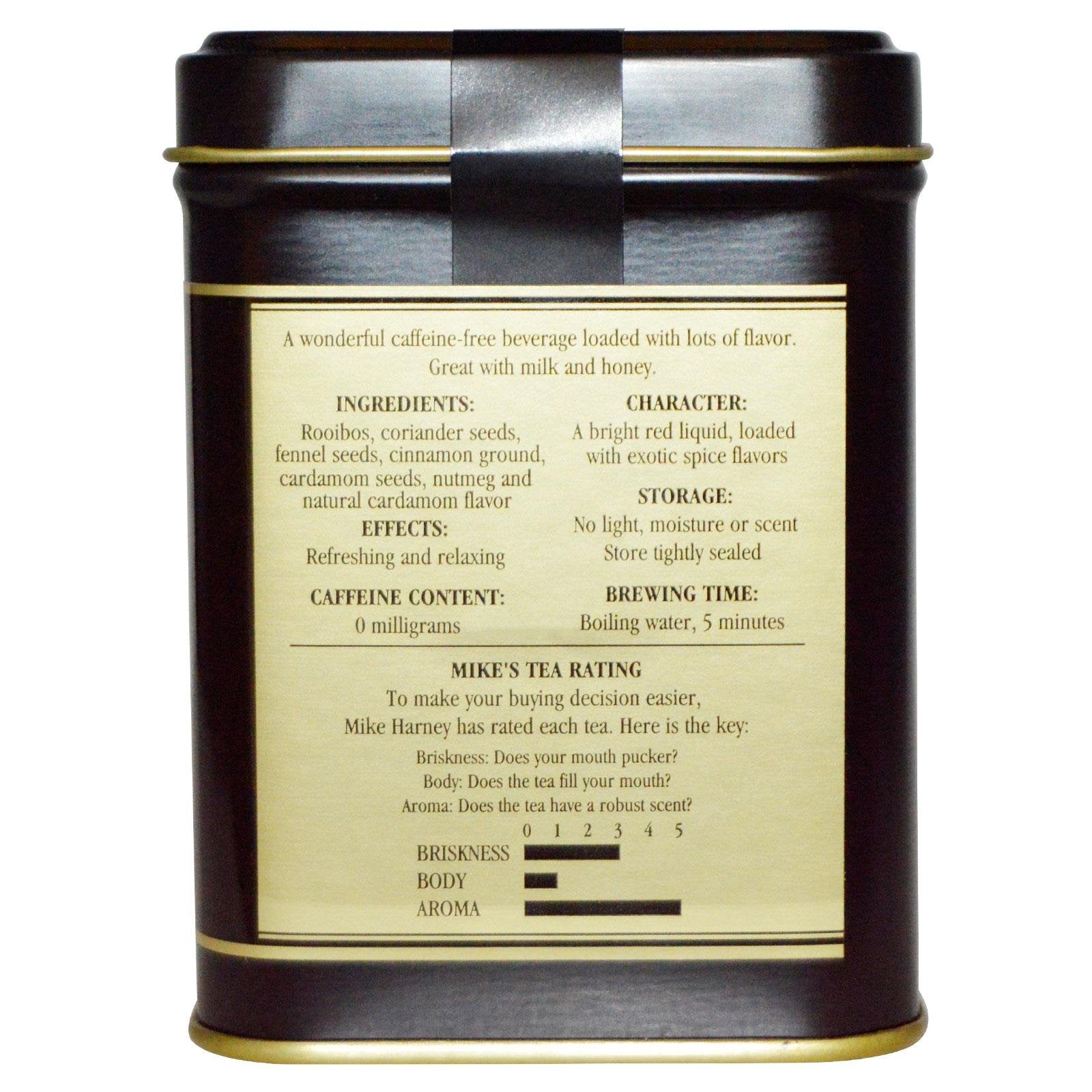 Harney & Sons Rooibos Chai, Herbal Tea, Caffeine Free, 4 oz