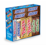M&M Mars Chocolate Bar Variety Pack, 55 Ounce, 30 Count