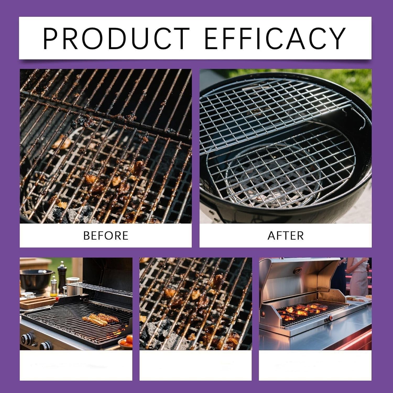EASLIF Fast-Acting Heavy-Duty Grill Degreaser Spray, 2026 Upgrade BBQ Grill Cleaner Spray, Multi Functional Stubborn Grease Stains Remover