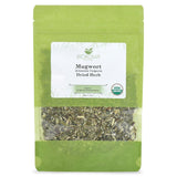 Biokoma Organic Mugwort Dried Herb 50g 1.76oz Artemisia vulgaris USDA Organic Herbal Tea Premium Cut Aromatic Leaves Lucid Dreaming Bath Resealable