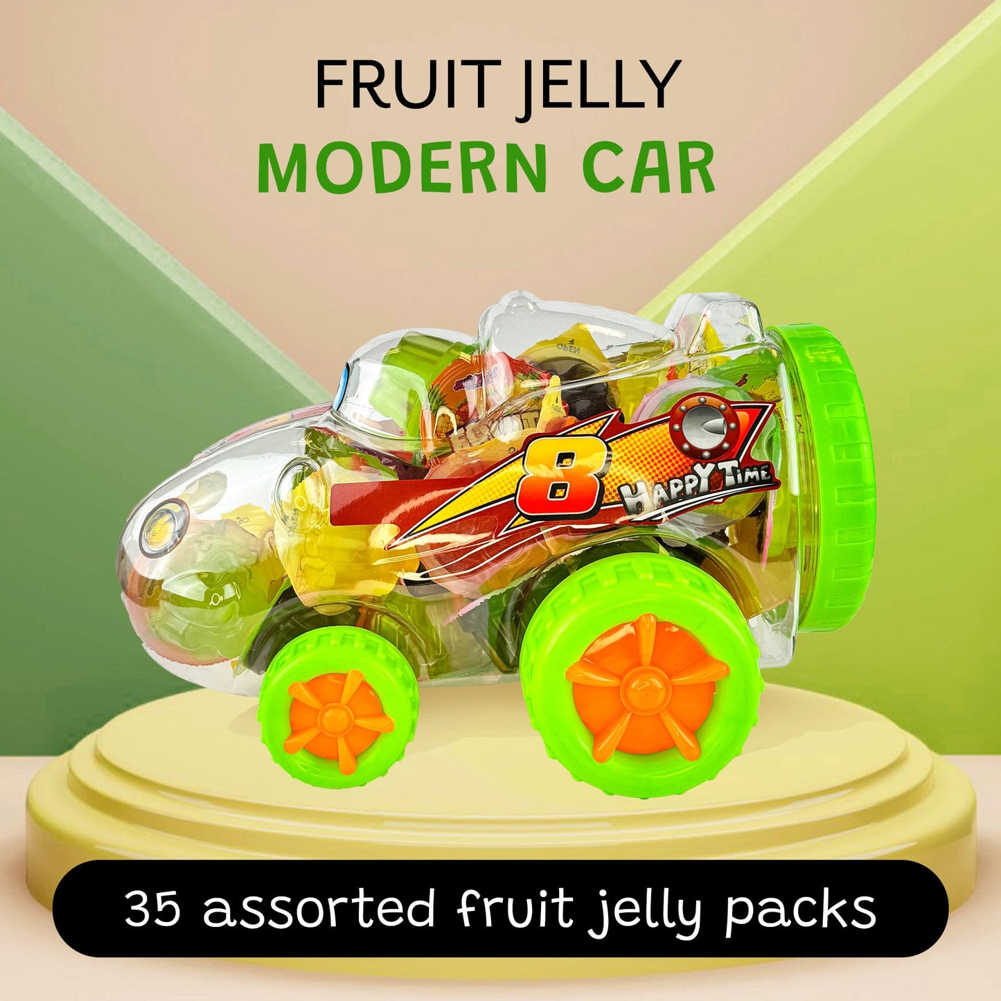 Fruit Jelly Candy - Delicious Fruity Mix with Apple, Pineapple, Grape, Strawberry - Fun Snack for All Ages, Tiktok Trend Items, Tik Tok Candy 36 pcs