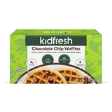 Kidfresh Chocolate Chip Waffles, Made with Hidden Veggies and No Artificial Ingredients, Frozen Kid's Meal, 10oz (9-Pack)