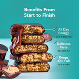 ALOHA Organic Plant Based Protein Bars - Almond Butter Cup - 12 Bars, Vegan, Low Sugar, Gluten-Free, Paleo, Low Carb, Non-GMO, No Stevia, No