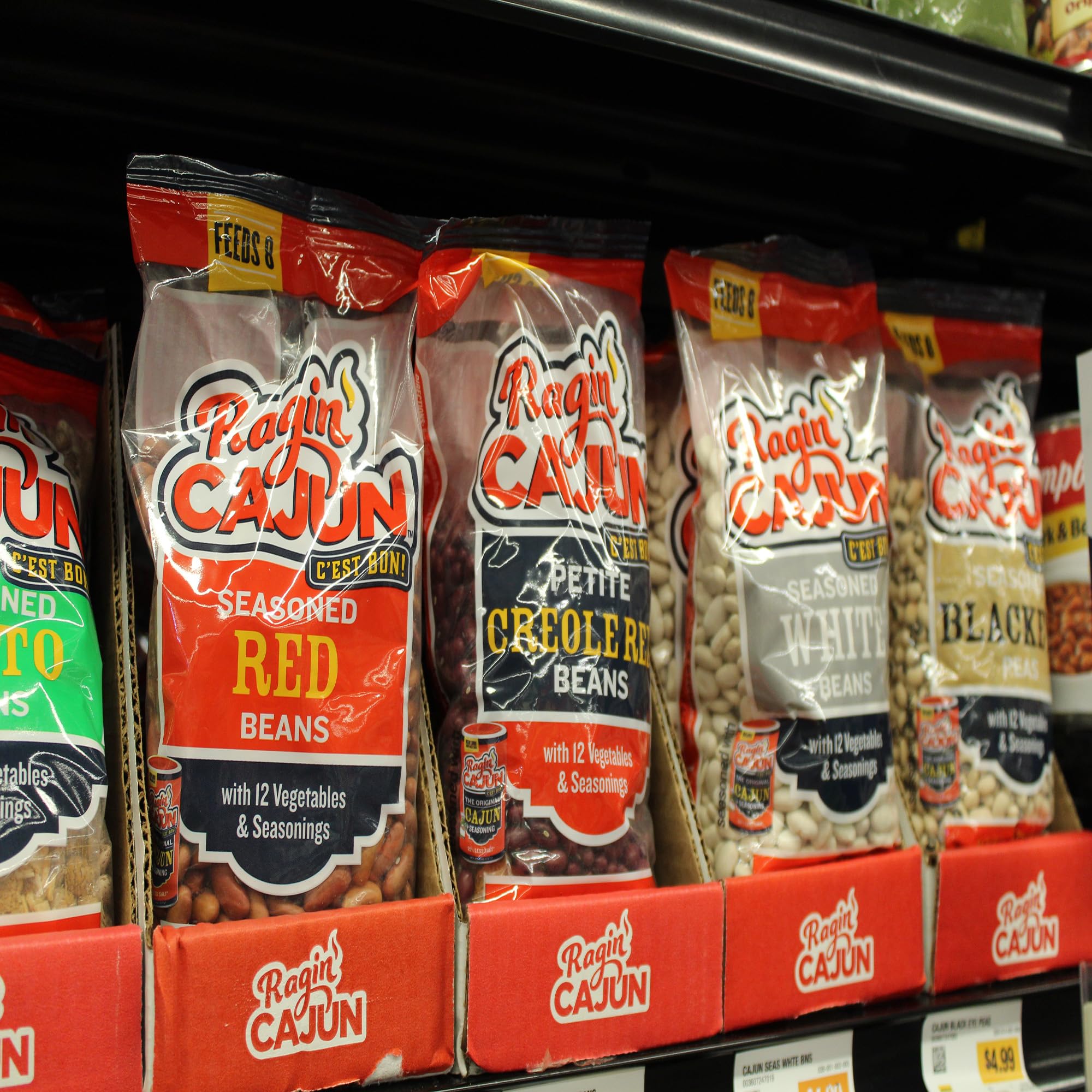 Seasoned Petite Red Beans 16 oz Ragin Cajun (Pack of 6)