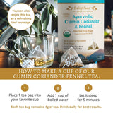 DelighTeas Organic Digest & Detox CCF Tea | Eco-friendly, Compostable Pyramid Tea Bags | Ayurvedic Cumin, Coriander, Fennel Tea | USDA Organic