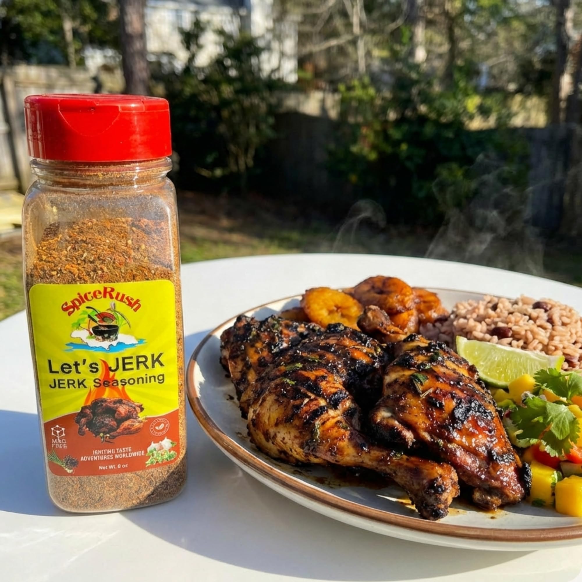 Jamaican Jerk Seasoning Jamaican Style Dry Rub, Caribbean All Purpose Spice Mix for Chicken, Meat and Seafood, Traditional Jerk Flavor Blend, No MSG