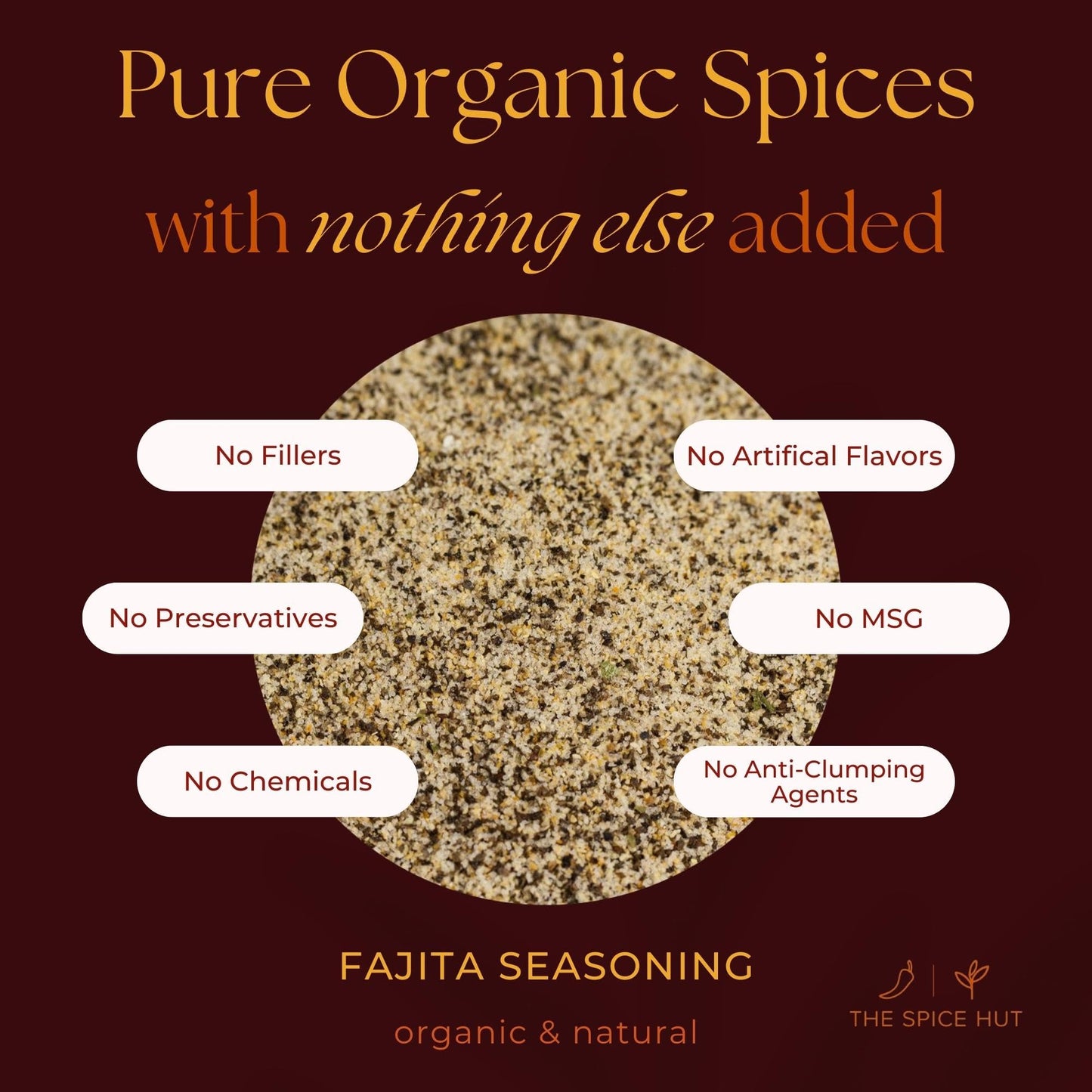 Fajita Seasoning, Organic, Latin American / Mexican cooking, The Spice Hut, 16 ounce
