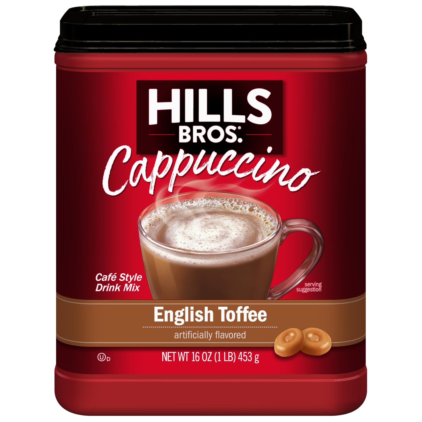 Hills Bros. Cappuccino Mix - Rich, Frothy Coffeehouse-Tasting Instant Drink Mix - Quick and Easy Preparation - Perfect for Hot & Iced Drinks