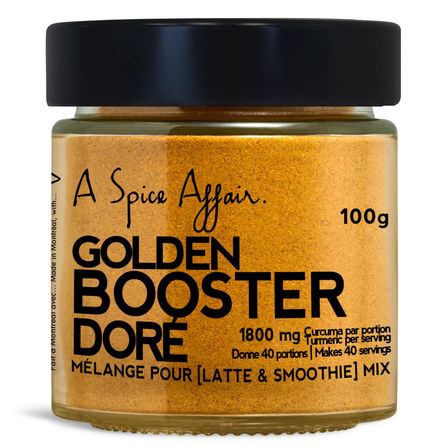 A Spice Affair's Golden Booster Dore 100 g (3.5 oz) - Black Pepper, Turmeric, Ginger - Herbs, Spice Blends & Seasonings