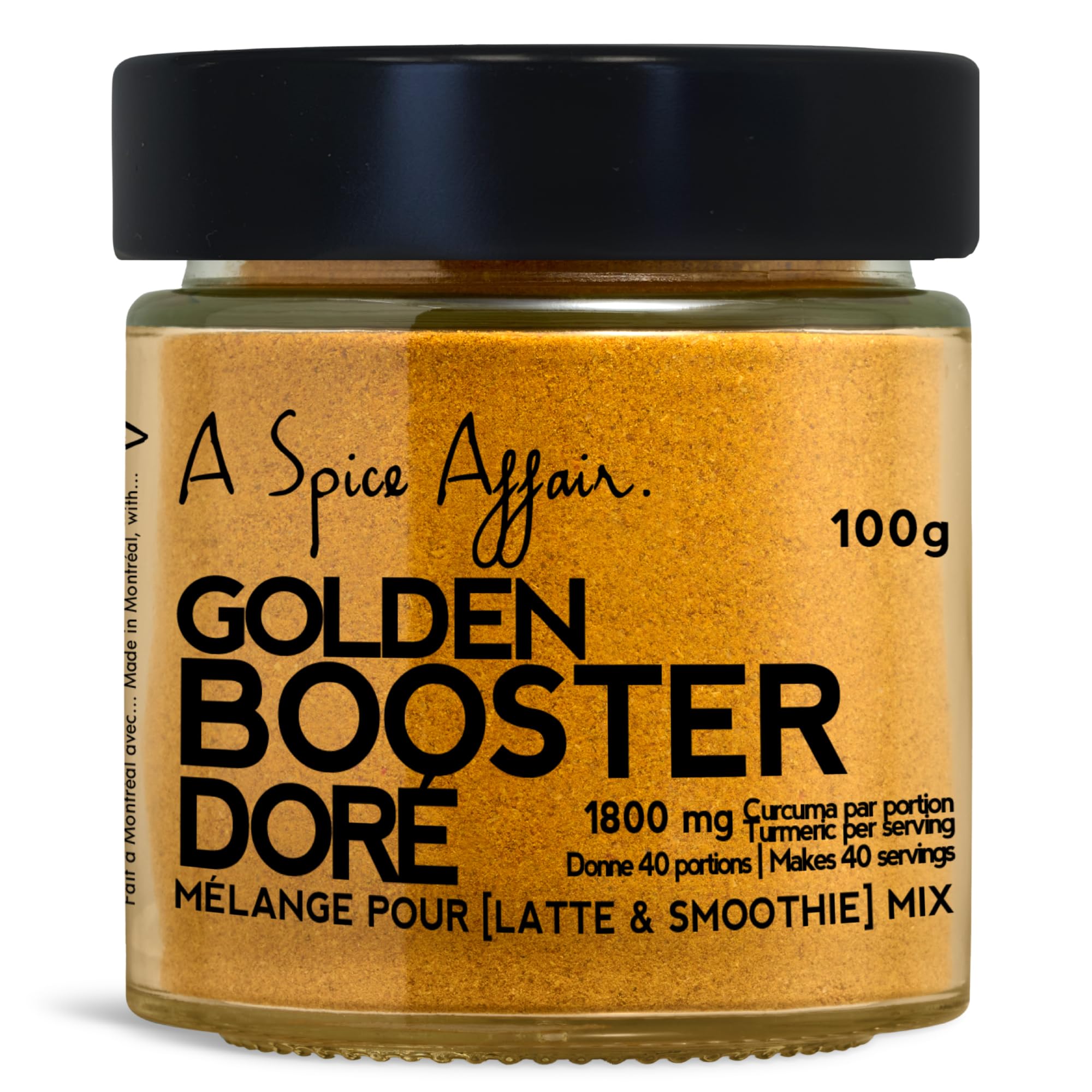 A Spice Affair's Golden Booster Dore 100 g (3.5 oz) - Black Pepper, Turmeric, Ginger - Herbs, Spice Blends & Seasonings