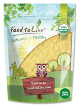 Food to Live Organic Corn Flour, 1.5 Pounds Non-GMO, Whole Grain, Finely Ground Meal, Vegan, Kosher, Bulk Yellow Milled Maize. Great for Cooking