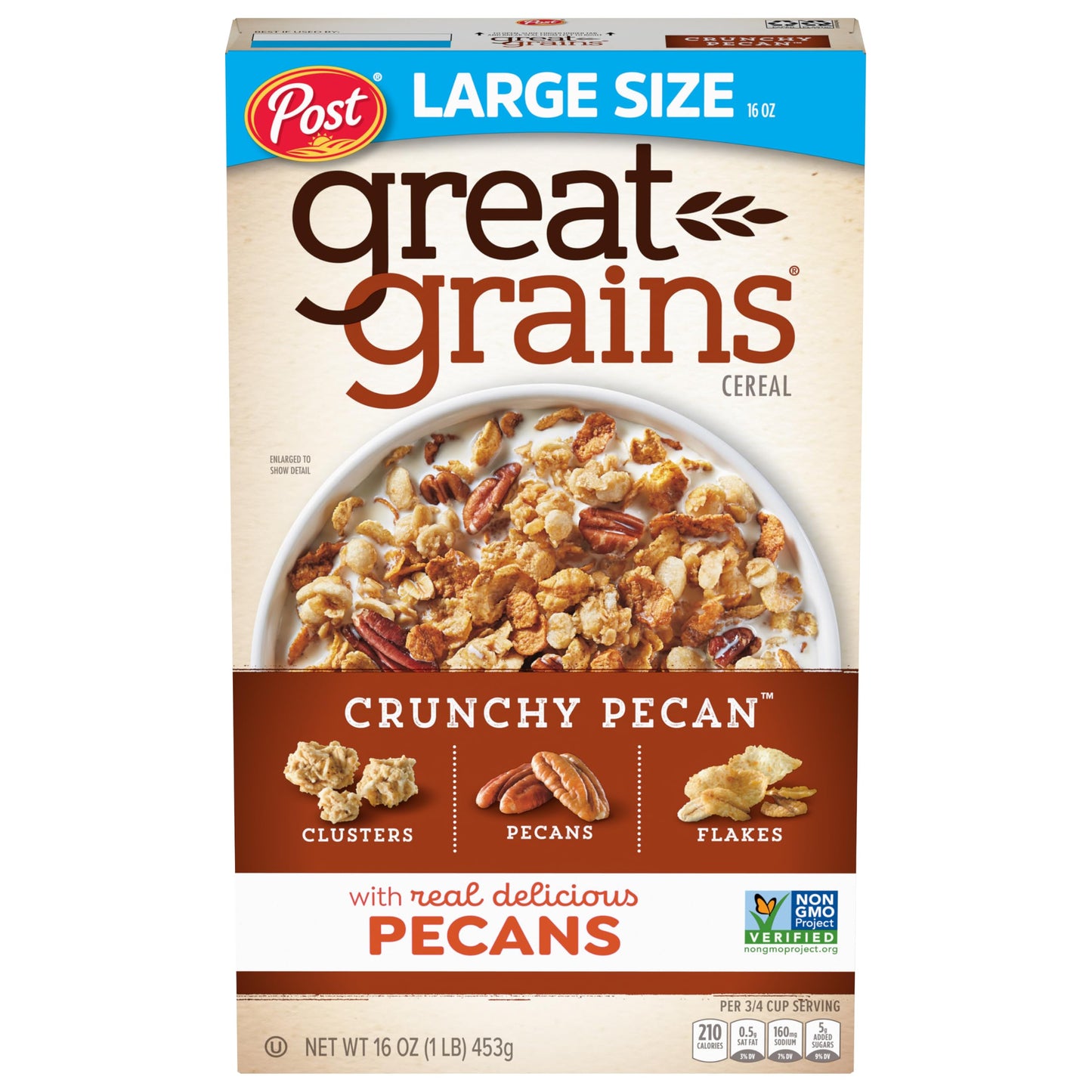 Great Grains Crunchy Pecans Breakfast Cereal, 16 oz Box