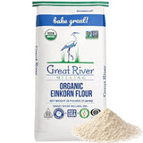 Great River Organic Milling Organic Einkorn Flour | Ancient Whole Wheat Flour | Non-GMO, Kosher, High-Protein | Nutrient-Rich, Healthier All-Purpose