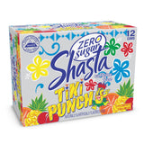 Shasta Zero Sugar Tiki Punch | 12-Pack of 12oz Cans | Tropical Punch Flavor | Sugar-Free & Sweet | Caffeine-Free