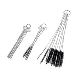 Set of 15 Cleaning Brushes and 10 Cleaning Needles - for Small Openings/Tubes/Pipes - for Example: Spray Paint Gun, Car/Motorcycle/Scooter Carburetor