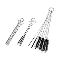 Set of 15 Cleaning Brushes and 10 Cleaning Needles - for Small Openings/Tubes/Pipes - for Example: Spray Paint Gun, Car/Motorcycle/Scooter Carburetor