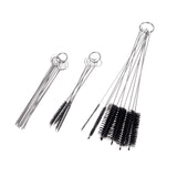 Set of 15 Cleaning Brushes and 10 Cleaning Needles - for Small Openings/Tubes/Pipes - for Example: Spray Paint Gun, Car/Motorcycle/Scooter Carburetor