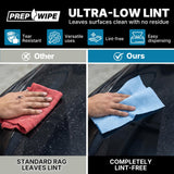 Prep Wipe Lint-Free Cleaning Towels | Heavy Duty, Solvent Resistant Wipes for Auto Body & Industrial Prep | 100 Pack, 9" x 17", Blue 26019