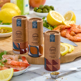 Kamenstein Kraft Paper Spice Tube Set, Packaging made of 99 percent recycled material, with Spices Included, Mediterannean Mixes