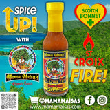 Mama Maisa’s St. Croix Fire Scotch Bonnet Pepper Sauce, 15 fl oz - Authentic Caribbean Hot Sauce with Curry, Mustard & Garlic - Gourmet Island Pepper