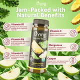 O2 Living Juice Cold Pressed Drink - Pineapple Punch Organic Juice Pack - No Added Sugars or Water, Naturally Sweetened from Fruits, Rich in Nutrients