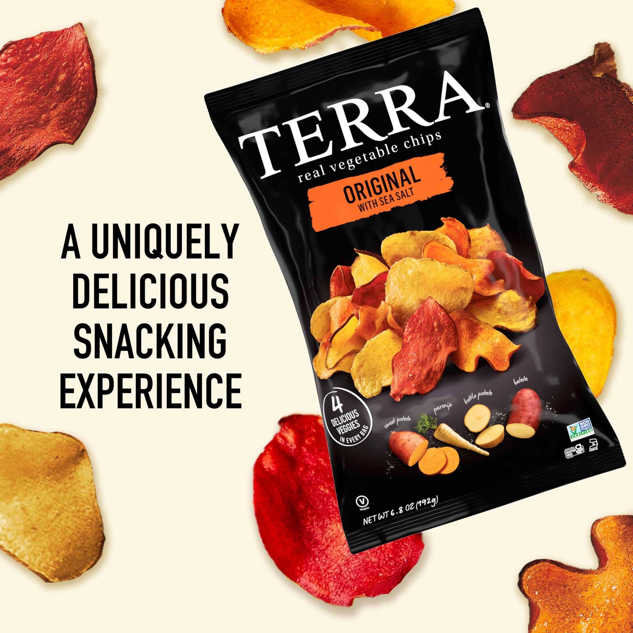 Terra Vegetable Chips, Original Chips with Sea Salt, 6.8 Oz