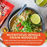 Lotus Foods Organic Millet & Brown Rice Ramen - Gluten Free Rice Ramen, Whole Grain Ramen Noodles, Low Sodium Rice Noodles, USDA Organic, Gluten Free