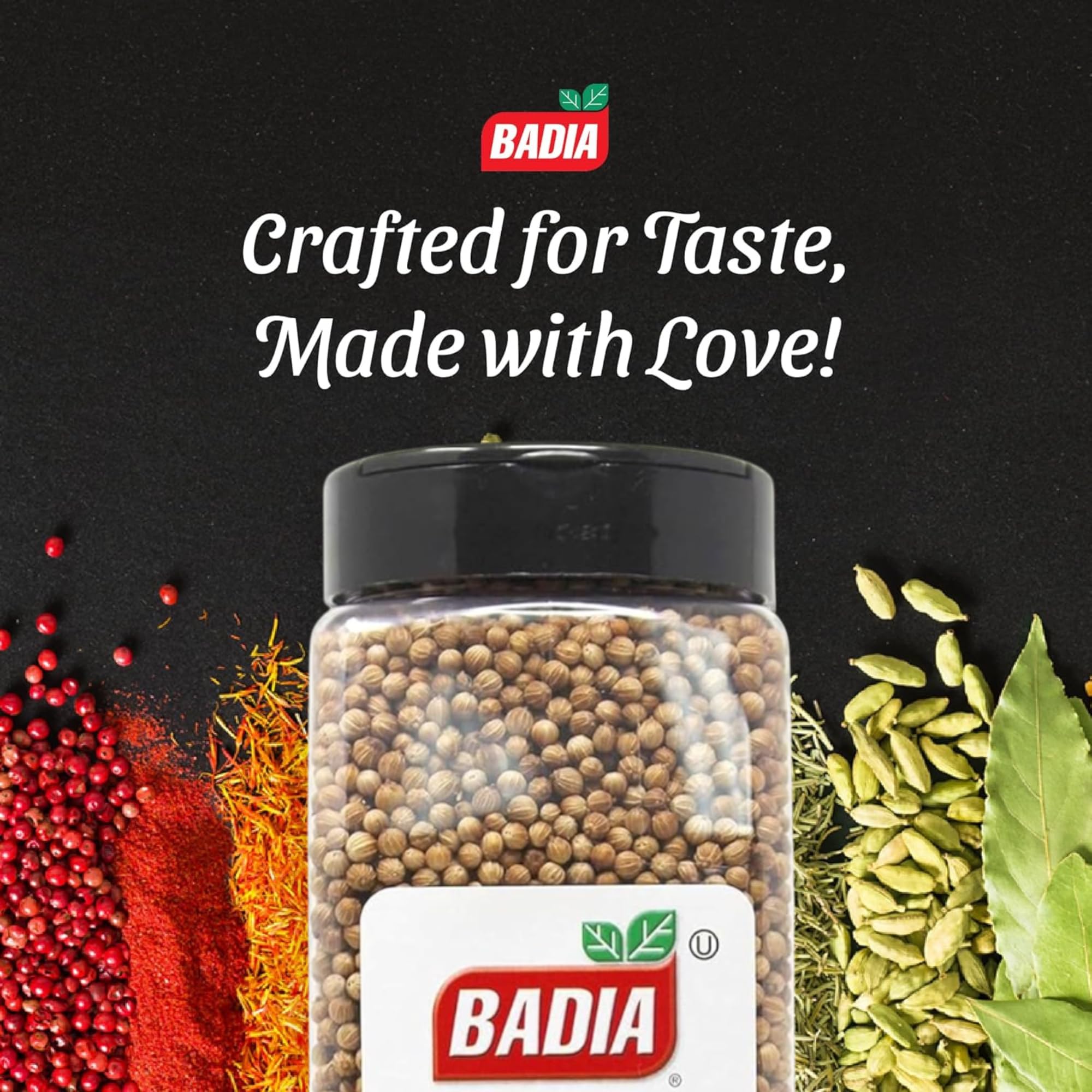 Badia Coriander Seeds Whole, 12 oz - Bright, Citrusy & Slightly Peppery Flavor