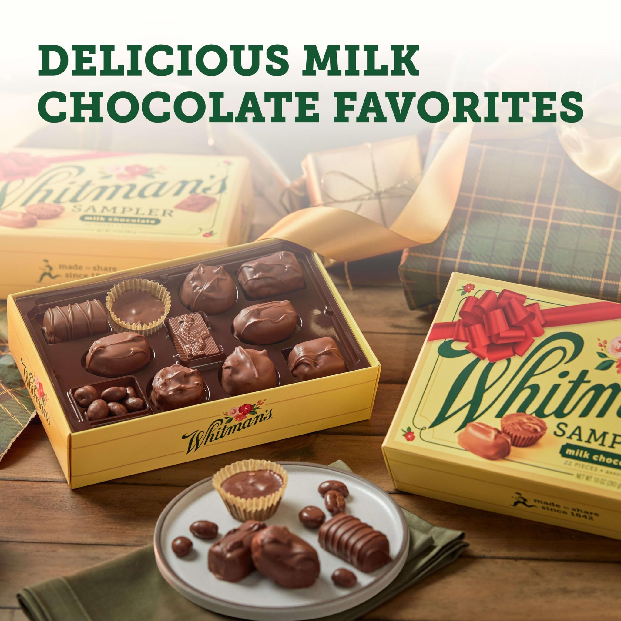 Whitman's Sampler Mother's Day Milk Chocolates Gift Box, 10 Ounce (22 Pieces)